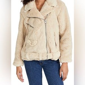We the Free Free People Women’s So Cozy Slouchy Sherpa Moto Size Small
